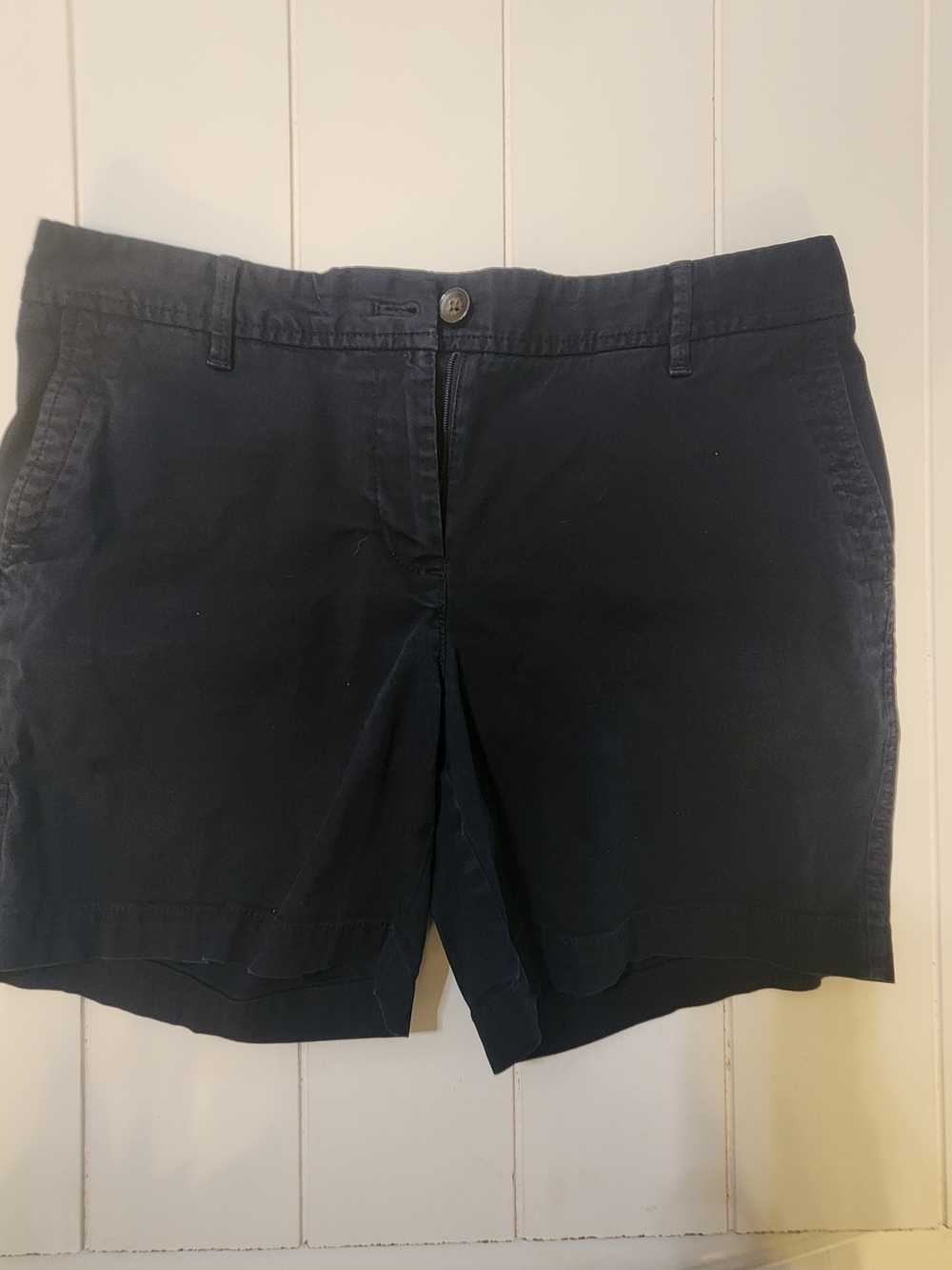 Talbots Navy Cotton Stretch Bermuda Shorts